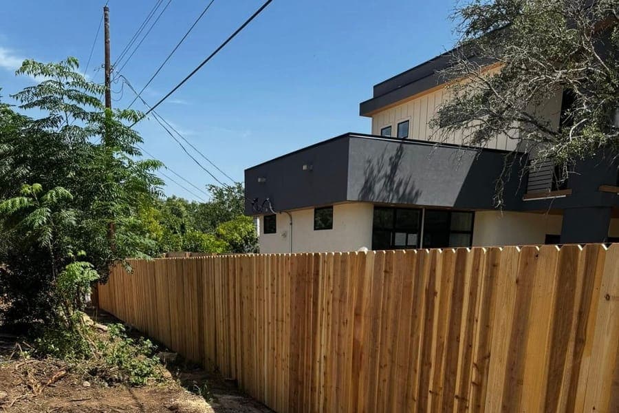 New cedar privacy fence built by Summit Fence USA